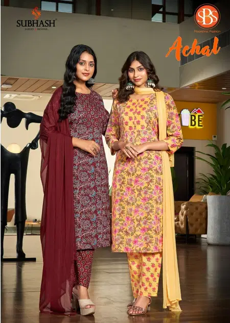 Achal By Sbs Cotton Surat Daily Wear Kurti With Bottom Dupatta Wholessale Market